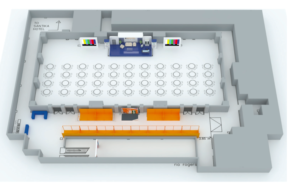 Booth Sponsor dan Layout Ruang Conference